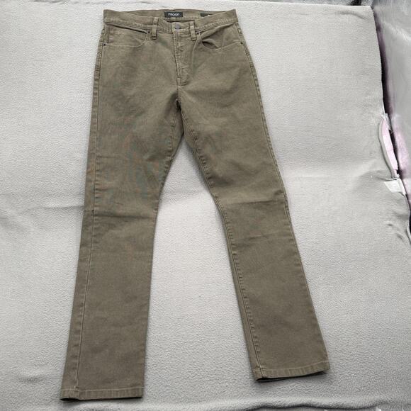 PROOF Other - Proof Jeans Mens 30x32 Green Olive Slim Straight Stretch TruTemp 365 Zip Fly